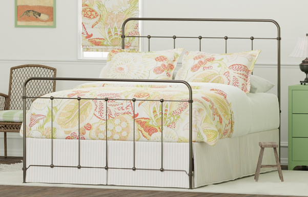 Cottage High Foot Bed in wrought iron