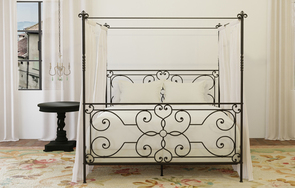Florentine canopy bed – high footboard