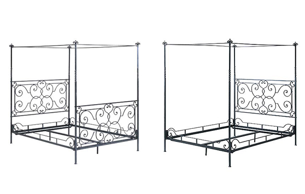 Florentine canopy bed footboard options
